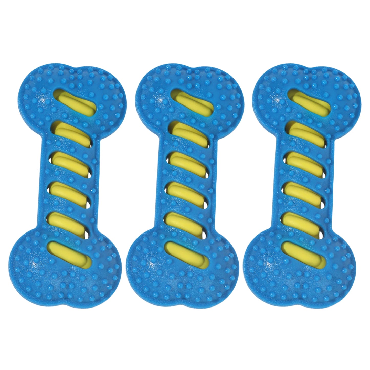 3Pcs Teeth Cleaning Molar Stick Squeaky Bones Interactive Massage Toothbrush Dog Toy Textured Teething Bone Puppy Chew Toy