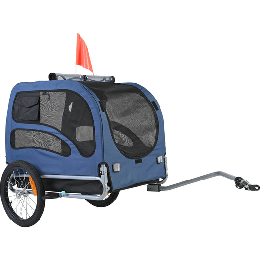 SucceBuy 100 lbs Pet Cart Bicycle Carrier Dog Bike Trailer with Coupler Reflectors Flag Collapsible to Store for Dogs Travel