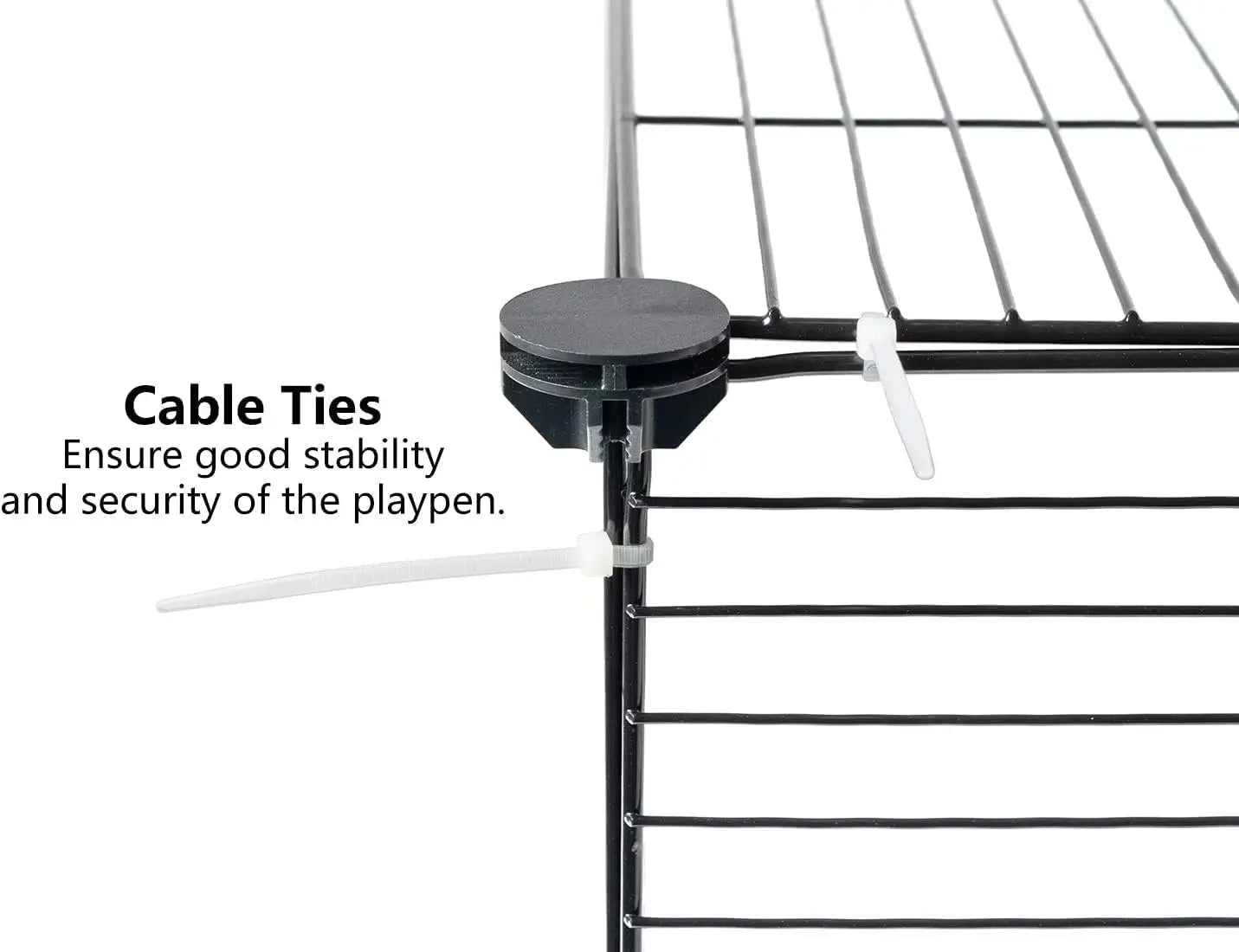 24-Panel Small Animal Playpen, 15x12" Metal Wire Fence, Indoor/Outdoor for Pets