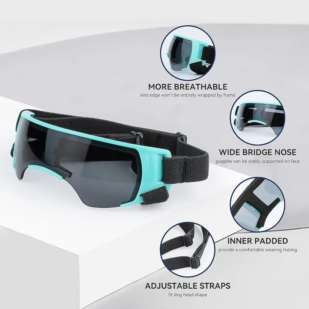 Small Dog Hat and Goggles Set–Adjustable Puppy Sun Hat UV Protection Doggy Sunglasses, Small Dogs Accessories for Party/Beach/Tr