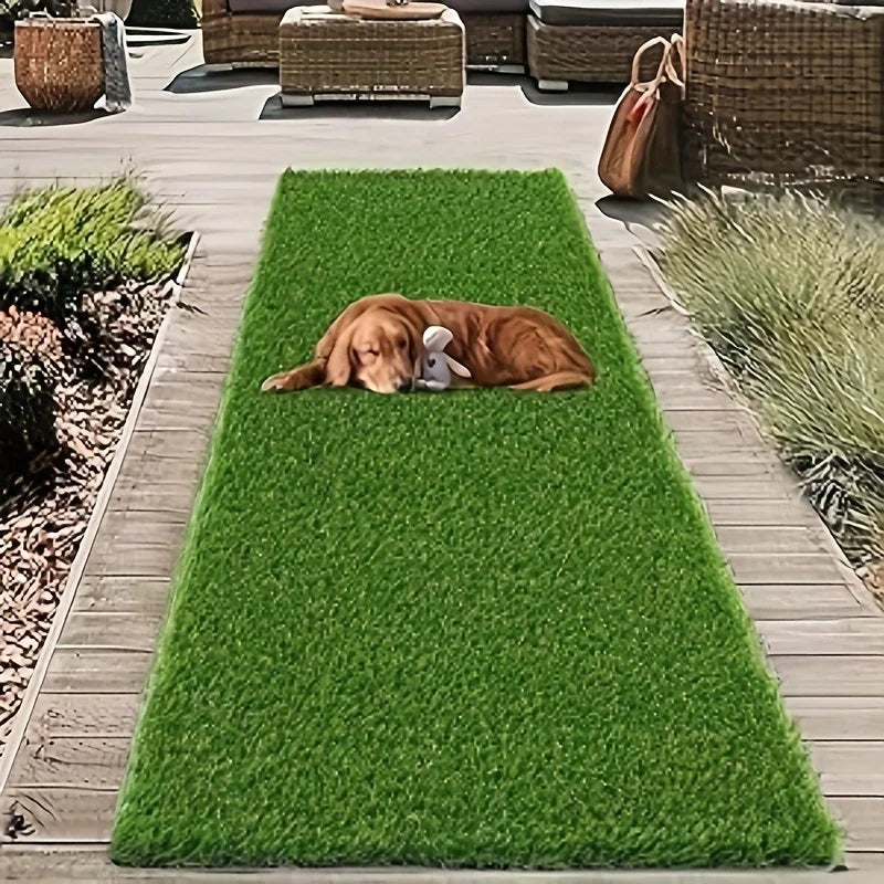 PP PE Pet Grass Pad - Artificial Turf Mat for Dog Cat Toilet Training, Indoor Outdoor Lawn Replacement Washable Eco-Friendly