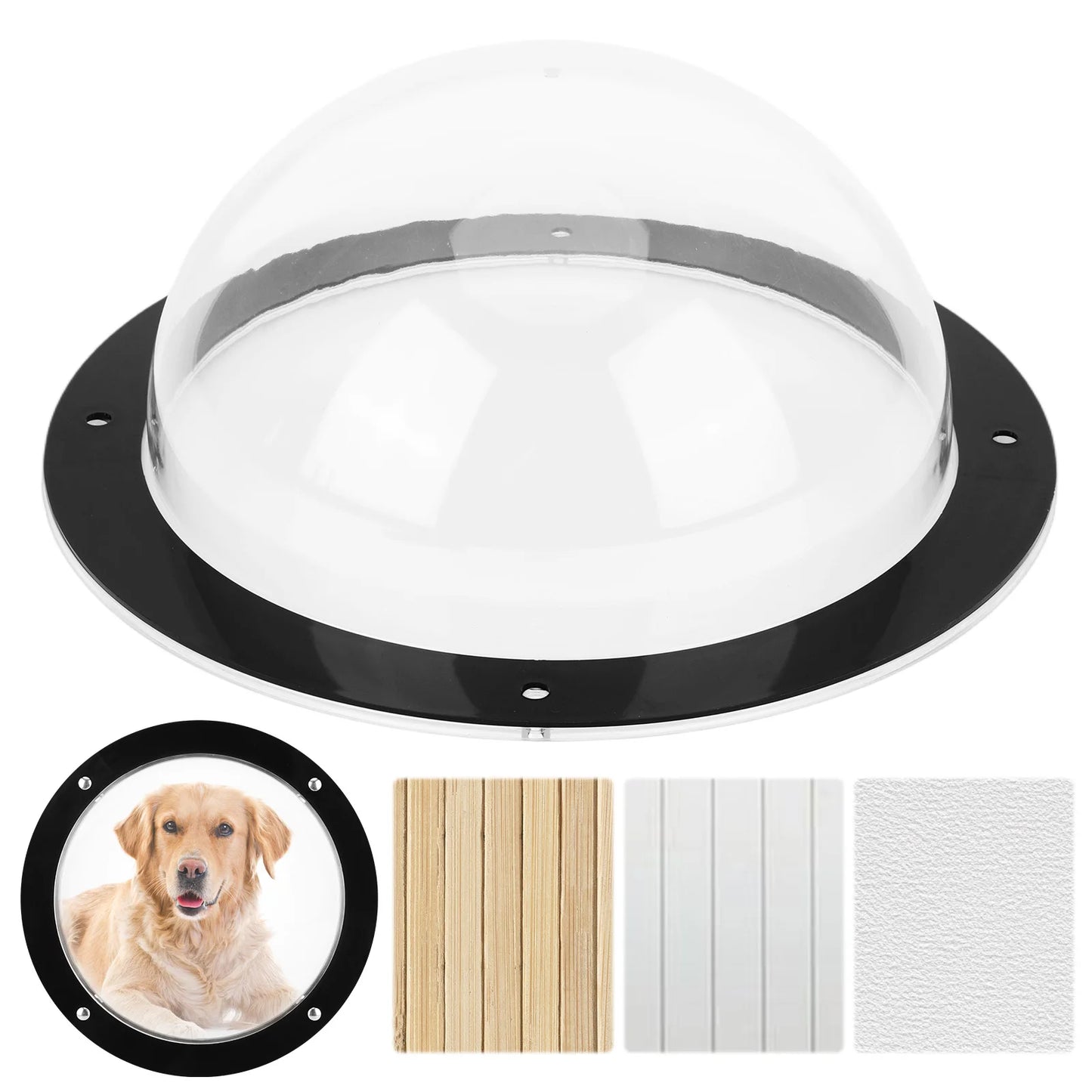 Acrylic Dome Dog Fence Window Clear View Dog Porthole Window Bubble Peek Window for Fence Pet Peek Look Out