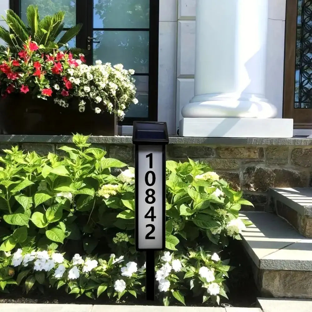 1pc Lighting House Number Light Solar Address Sign Light