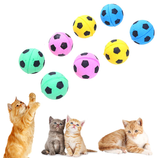 12pcs Pet Interactive Toy Ball Cut Soft Mini Dog Fumble Fetch Ball Fun Cat Teasing Balls Random Color Outdoor Entertainment Toys