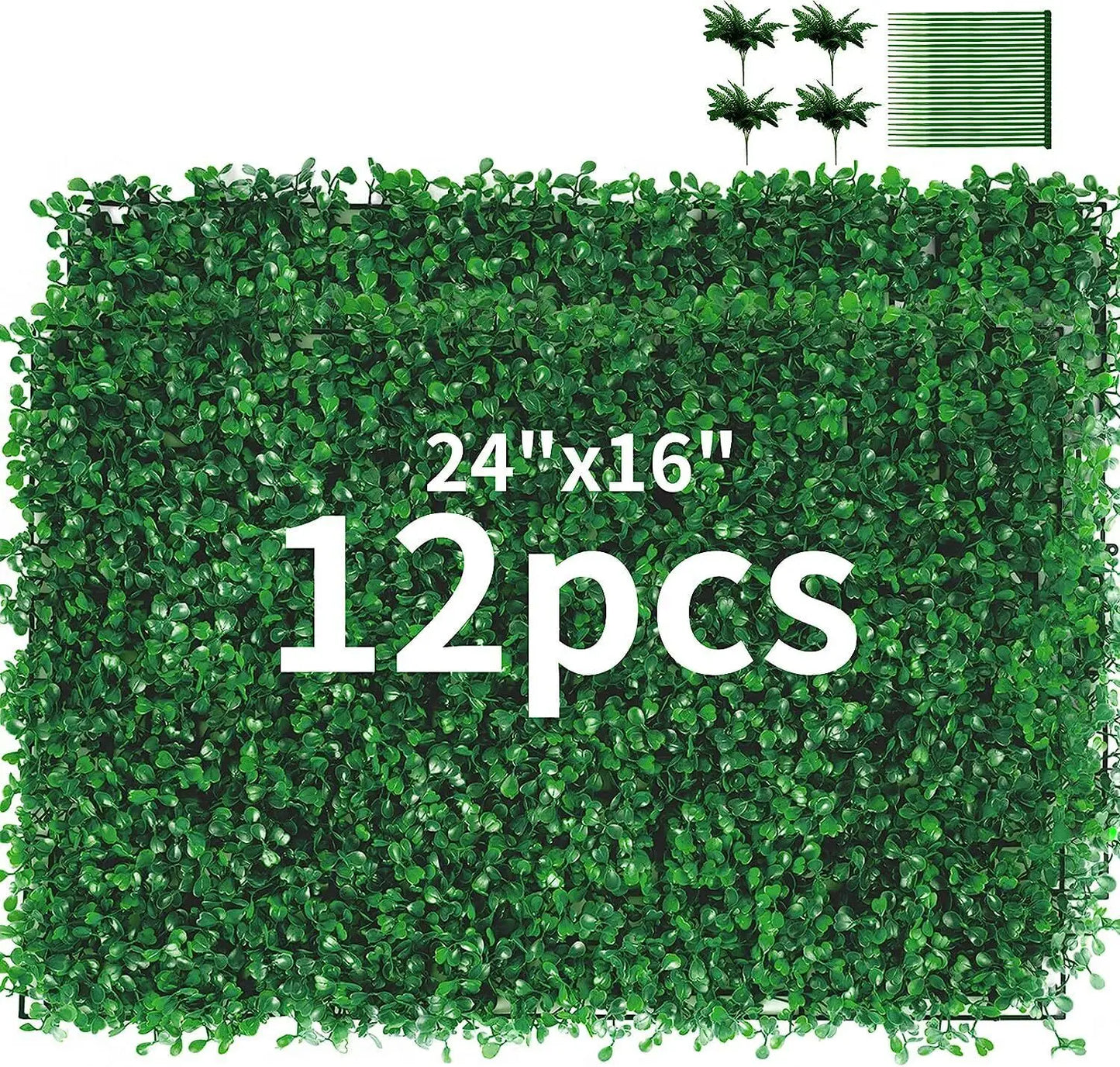 Artificial Bright Green Plant Wall Landscape Christmas Home Decoration Fake Plants Lawn Privacy Fence, Boxwood Grass Panel Decor