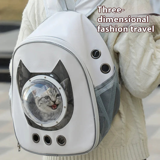 Space Capsule Pet Backpack 360 View Breathable Mesh Dog Cat Carrier
