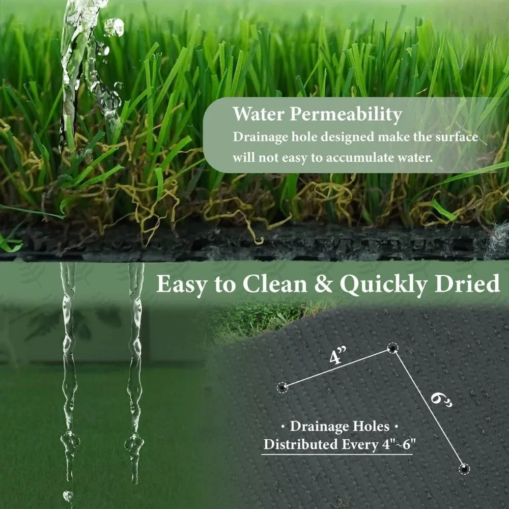 42 X 72 inch indoor/outdoor artificial turf, artificial grass decoration, pet dog grass mat, potted plant training with drainage