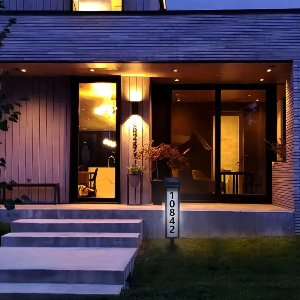 1pc Lighting House Number Light Solar Address Sign Light