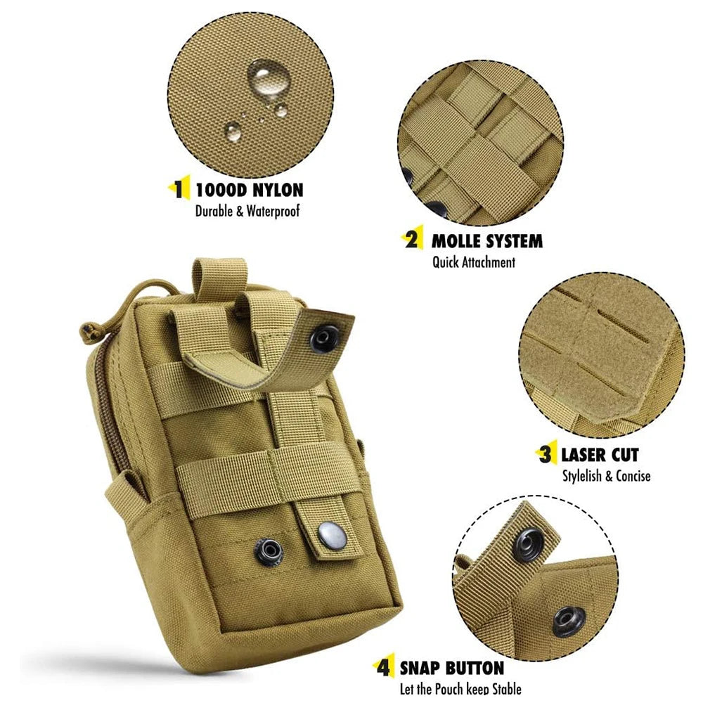 Dog Tactical Bags Set Molle Pouches Belt Attaching on Harness Sticker Military Dog Training Bags For Large Dogs Accessories