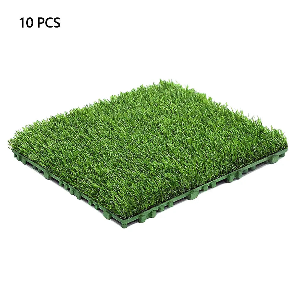 10-30Pcs 12x12 Inch Realistic Grass Turf Tile Interlocking Grass Deck Tiles Turf Mat Grass Rug for Garden Lawn Patio Balcony