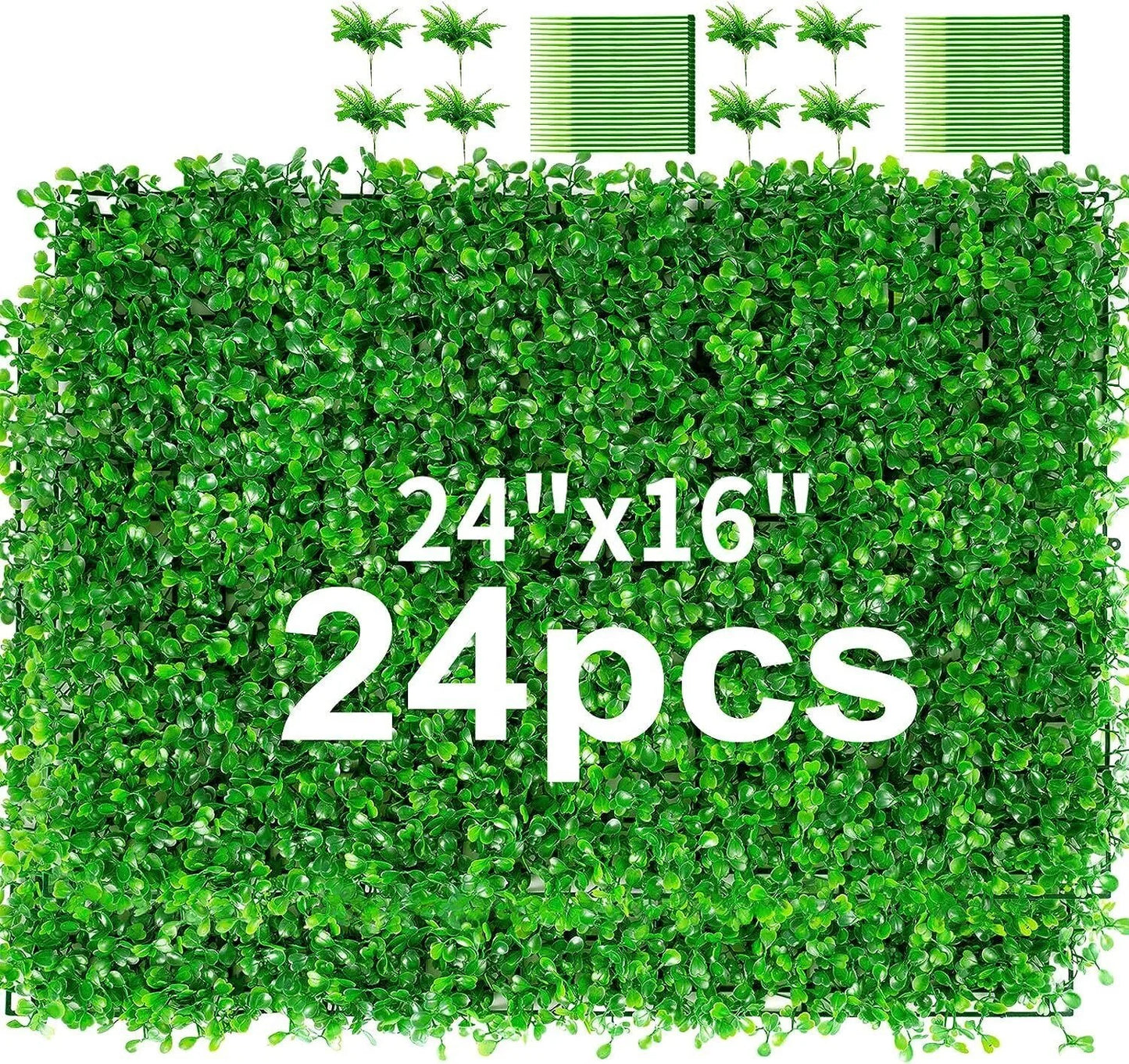 Artificial Bright Green Plant Wall Landscape Christmas Home Decoration Fake Plants Lawn Privacy Fence, Boxwood Grass Panel Decor